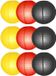 Merkloos Duitse vlag Set van 12x stuks Duitse vlag kleuren luxe party lampionnen dia 25 cm voor tuinfeest