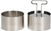 Patisse anneaux de cuisson avec poussoir, set de 2 - 8712187021045