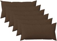 vidaXL Kussensloop Bruin Katoensatijn 40 x 70 cm (6 stuks)