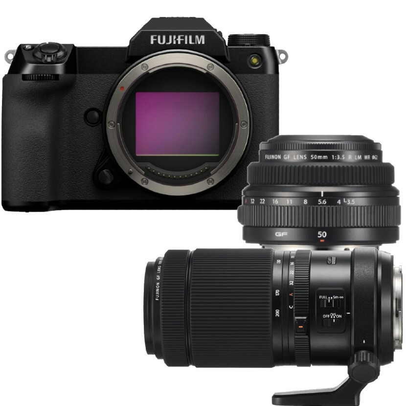 Fujifilm Fujifilm GFX 50S II + GF 50mm + GF 100-200mm