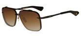 Dita Mach-six Lunettes de soleil unisexe noir géométrique marron 62mm