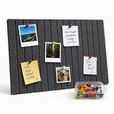 Relaxdays Prikbord vilt - set van 2 - lichtgrijs