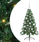 vidaXL - Plastique - Pré-éclairé - Sapin de Noël - avec - 150 - LED - Vert - 120 - cm - PVC