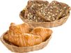 Kesper Panier à pain/fruit - 2x - naturel - ovale - L24 x L20 x H6 cm
