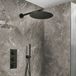 Hudson Reed Douchekraan Thermostatisch 2-Weg met aan de Muur Gemonteerde Douchekop en Handdouche Modern - Noir