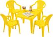 Pro Garden Kinder Tuinset - Geel - Kunststof - Kindertafel en Stoeltje