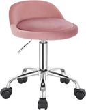 Merkloos / Sans marque Famanu ergonomische werkstoel - Met wielen - Roze - Zonder rugleuning