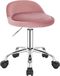 Merkloos / Sans marque Famanu ergonomische werkstoel - Met wielen - Roze - Zonder rugleuning