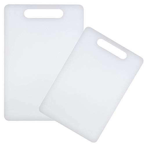 Space Home - Set van 2 keukensnijplank - Polyethyleen snijplank - 2 maten - Wit - 8435566502644