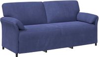 vidaXL 3-Zits Sofa Politieblauw Fluweel 198 x 83 x 95 cm