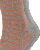 Esprit Fine Stripe 2-Pack gedessineerd katoen multipack sokken heren grijs - maat 39-42