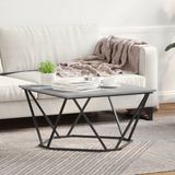 vidaXL Salontafel Grijs Sonoma 80 x 80 x 45 cm