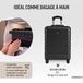 Deuba® Valise rigide New York Noir 35L Bagage à main Roulettes 360º ABS