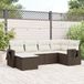 Prolenta Maison Exclusive - Tuinset voor in de tuin, bestaande uit 6 delen met kussens, bruin, van polyrotan