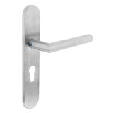 Intersteel Van Leeuwen Intersteel Deurkruk Hoek 90° op schild met profielcilindergat 55 mm - 8714186182284
