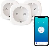 Calex Slimme Stekker - Set van 3 - Energiemeter - Smart Plug - Alexa & Google Home