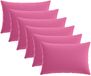 vidaXL Kussensloop 6 pcs HEERLEN Roze 50 x 80 cm Polyester