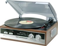 Soundmaster PL186H Platenspeler / Radio - Aluminium, Transparant