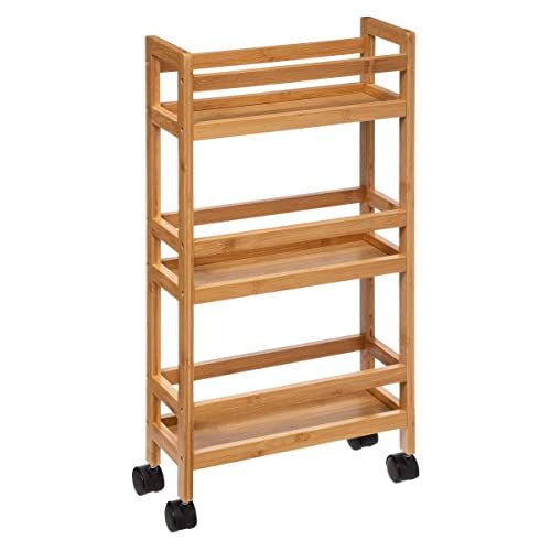 5Five® - Trolley Op Wieltjes - Bamboe - 74.5 x 36 x 15 cm