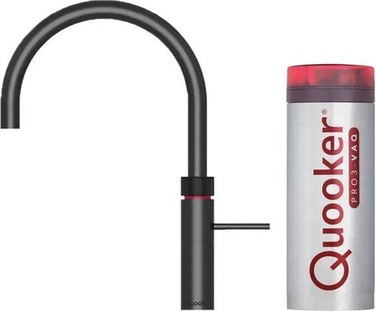 Quooker Fusion Round Zwart keukenkraan met PRO3 Boiler