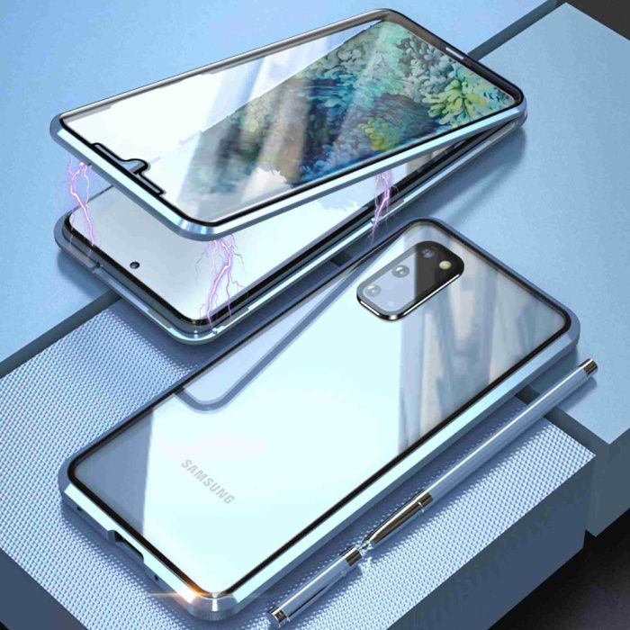 Stuff Certified Samsung Galaxy S20 Plus Magnetisch 360° Hoesje met Tempered Glass - Zilver