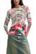 Desigual Jers_Glitch Sweatshirt pour femme, rouge, L