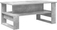 vidaXL Salontafel Beton Grijs 90 x 50 x 40 cm Bewerkt Hout