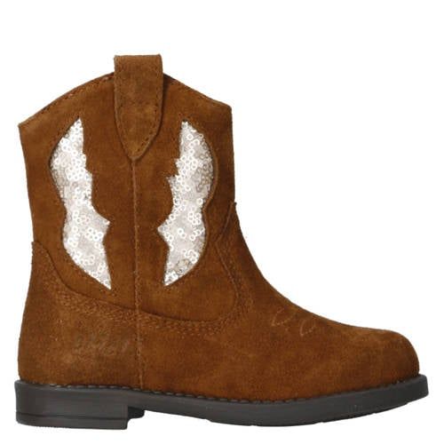 Clic! suède cowboylaarzen cognac