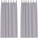 vidaXL Blackout Gordijnen met Ringen 2 st Metaalgrijs 245 x 140 cm