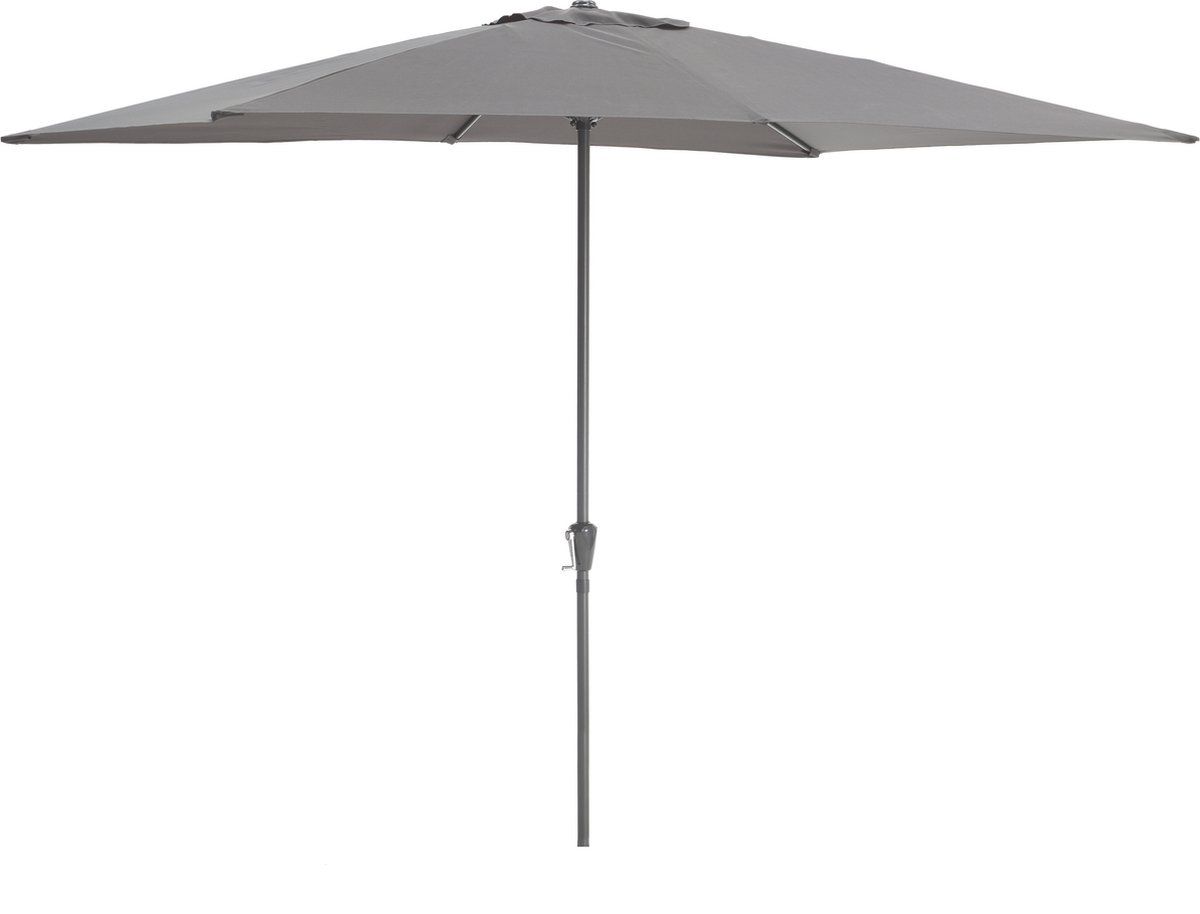 Acaza Rechthoekige Stokparasol in aluminium - Parasol 200 x 300 cm - Grijs