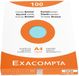 Exacompta etui 100 steekkaarten bristol geruit 5x5 niet geperforeerd 210x297mm - Geassorteerd - 13276E