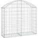 DESIGN IN Panier De Gabions Arqué 100x30x80/100 Cm Fer Galvanisé