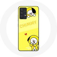 Maniacase Hoesje voor Samsung Galaxy A13 4G / A13 4G Lite BTS Bangtan BT21 Chimmy Jimin Gele Achtergrond