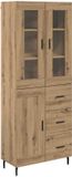 vidaXL Highboard Artisan Eikenhout 69,5 x 34 x 180 cm