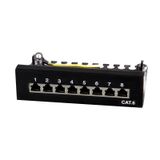 LogiLink NP0017B Patchpaneel Cat6e Zwart 8 Poorten RJ-45 STP