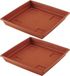 Hega hogar Set van 4x bloempot/plantenpot terra cotta 35 cm - bruin