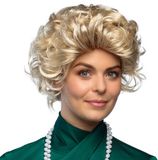 Boland Pruik Golden lady Blond Krullen Kort Vrouwen
