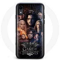 Maniacase Hoesje voor iPhone XR Game of Thrones Seizoen 8 De IJzeren Troon The Crew Poster Grijs Adelaar Logo