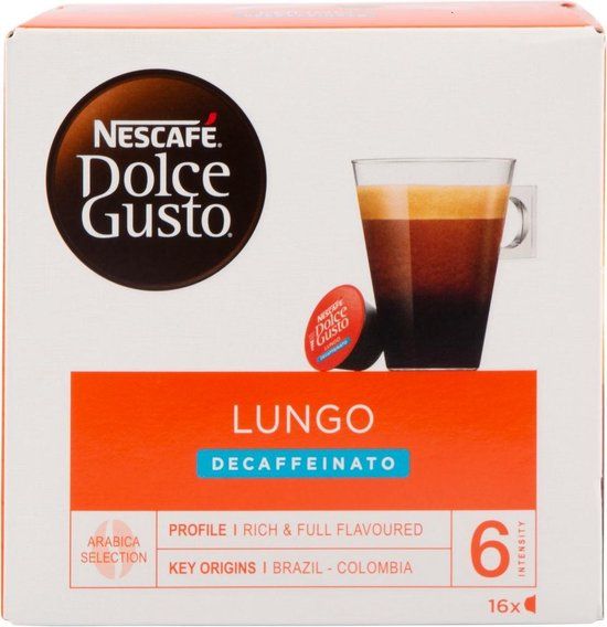 Nescafé Dolce Gusto Caffe Lungo Decaf - 16 Cups