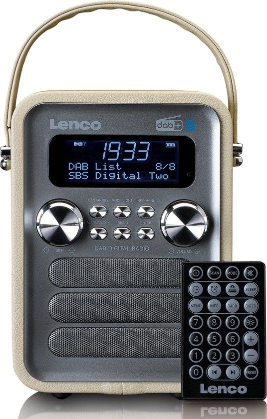 Lenco PDR-051 - Draagbare DAB+ Radio - FM, Bluetooth - Taupe