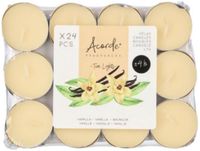 Acorde Theelichtjes - Vanille Geur - 24 Stuks - Lichtgeel - Wax