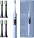Spinel Care SmileON brosse à dents sonique, bleu, avec 4 têtes de brosse, noir, USB-C, IPX7