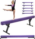 VEVOR Evenwichtsbalk Gymnastiek Kinderen 241 cm Hoogte Verstelbaar Paars