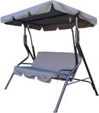 Merkloos Schommelbank 3 person - Tuinschommel 3-zits grijs bolton 153 x 110 x 170 cm