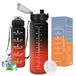 Vikaster Waterfles, 1 liter drinkfles, fietsfles, sportfles voor koolzuurhoudende dranken, sportfles voor kinderen, fiets, school, fitness, outdoor