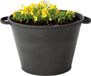 Mega Collections Plantenpot/Bloempot Farmer - Zink - Zwart - D31 x H21 cm