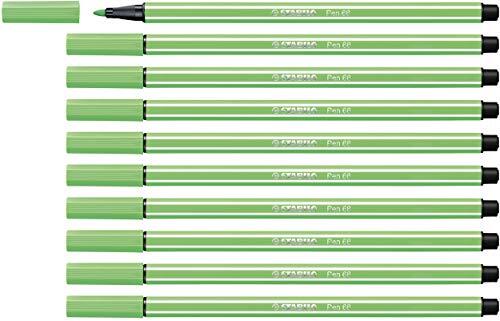 Stabilo Premium Viltstift - Pen 68-10 stuks - smaragdgroen licht