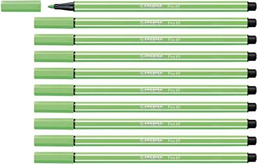Stabilo Premium Viltstift - Pen 68 - 10 stuks - smaragdgroen licht
