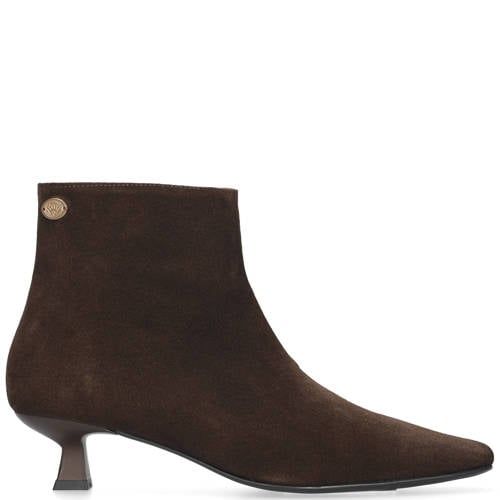 Fred de la Bretoniere CARA CARLA Enkellaarzen Suede Bruin - Maat 42