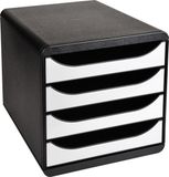 Exacompta BIG-BOX Ladenbox - Wit glossy - 4 vakken